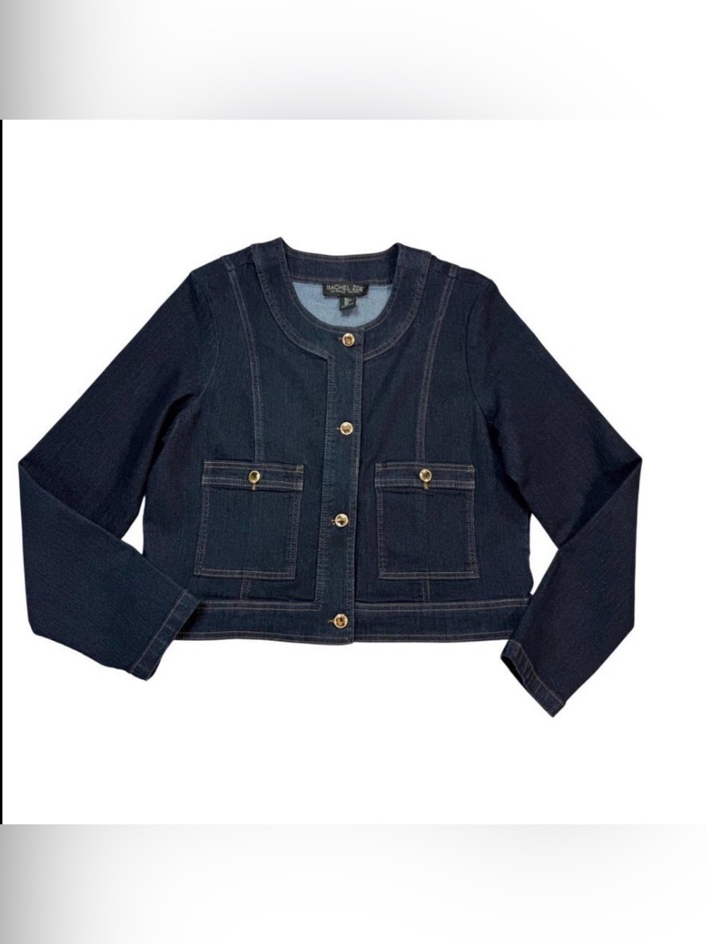 Rachel Zoe Dark Denim Lady Jacket  - Size L